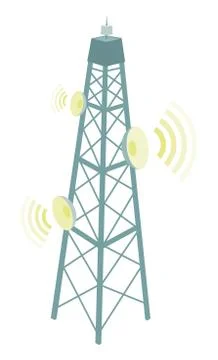 Telecommunication antenna Illustrazione stock