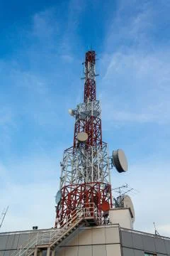 Telecommunication antenna Stock-Fotos
