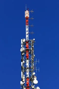 Telecommunication antenna Stock Photos