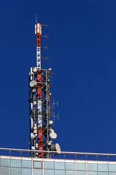 Telecommunication antenna Stock Photos