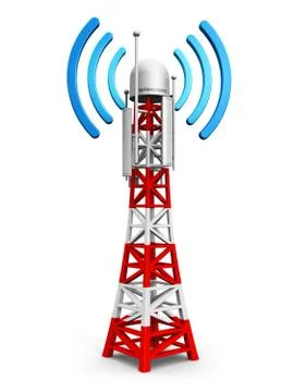 Telecommunication antenna tower Stock Illustration