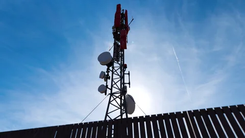 Telecommunication Base Station Stock Footage 313937733
