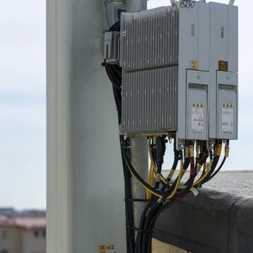 Telecommunication box cellular communication technology. The base transceiver Stock Photos
