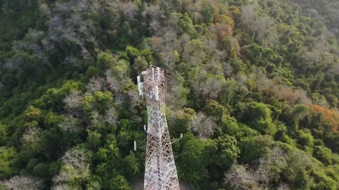 Telecommunication cellular tower Stock Footage 149195248