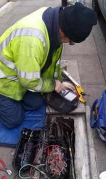 Telecommunication engineer Stock Photos