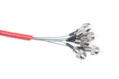 Telecommunication fiber optical patch cords fc Stock-Fotos