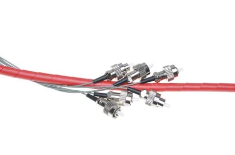 Telecommunication fiber optical patch cords fc 스톡 사진