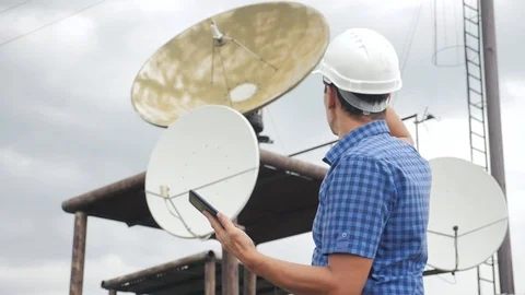 Telecommunication Internet connection concept industry production station 스톡 동영상 116373670