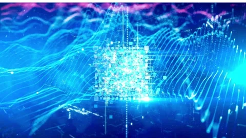 Telecommunication network above city, wireless mobile internet technology Stock Footage 305917688