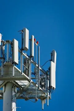Telecommunication Panel Antennas Stock-Fotos