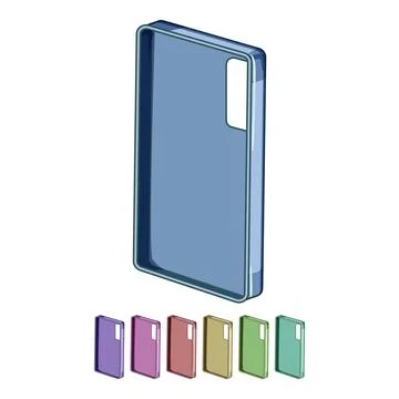 Telecommunication phone box cartoon vector graphic Stock Illustration