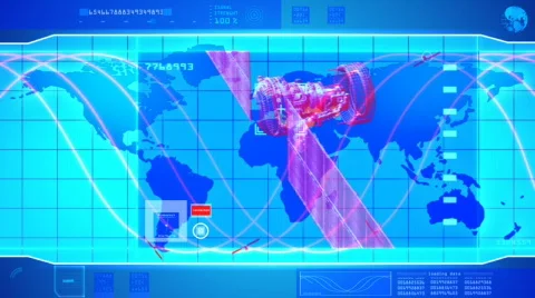 Telecommunication satellite. Stock Footage 735976