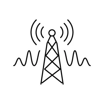 Telecommunication service line icon vector illustration Stock Illustration