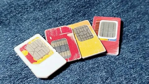 Telecommunication sim card, technology theme. Stock Footage 327602830