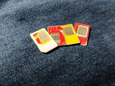 Telecommunication sim card, technology theme. Фото