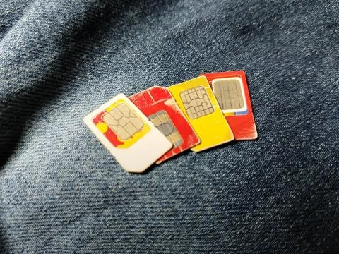 Telecommunication sim card, technology theme. Fotos de archivo