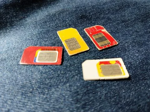 Telecommunication sim card, technology theme. 写真素材