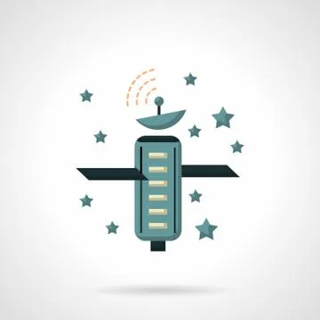 Telecommunication technology flat vector icon Stock Illustration