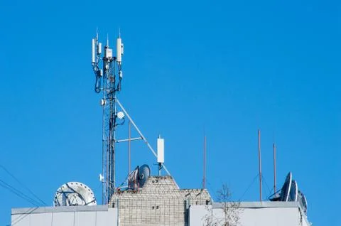 Telecommunication Tower, cell tower Stock Photos