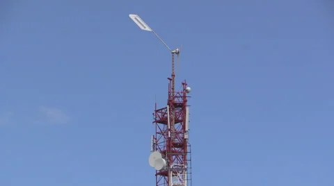 Telecommunication tower Stock Footage 42455357