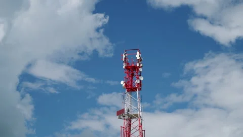 Telecommunication tower ,modern communications Stock Footage 286250824