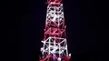 Telecommunication tower at night HD Footage