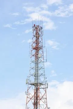 Telecommunication tower Stock Photos