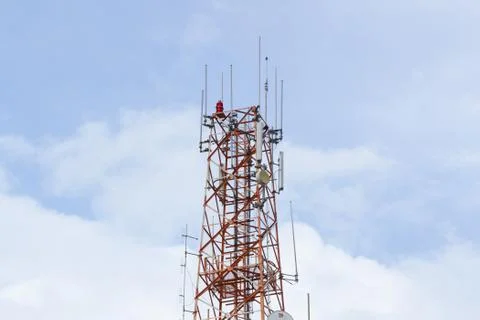 Telecommunication tower Stock Photos