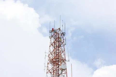 Telecommunication tower Stock Photos