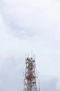 Telecommunication tower Stock Photos