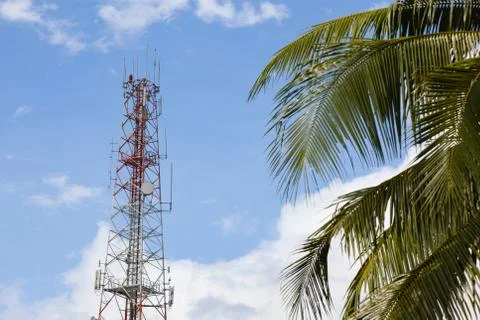 Telecommunication tower Stock Photos