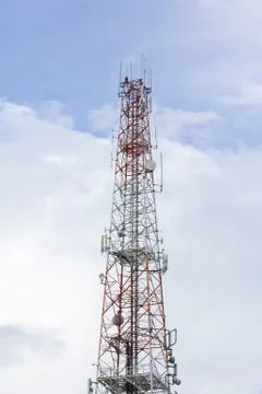 Telecommunication tower Stock Photos