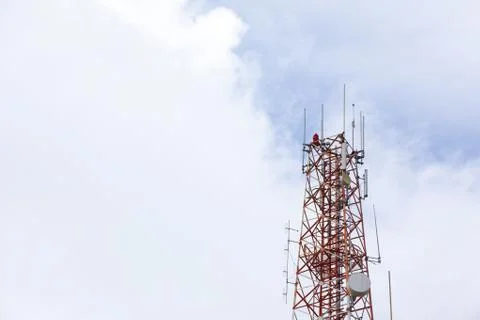 Telecommunication tower Stock Photos