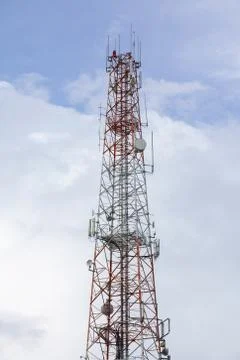 Telecommunication tower Stock Photos