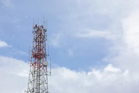 Telecommunication tower Stock Photos