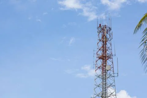 Telecommunication tower Stock Photos