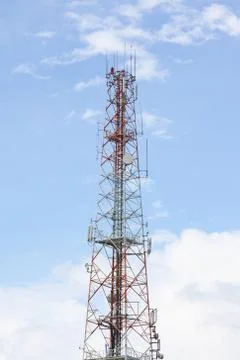 Telecommunication tower Stock Photos