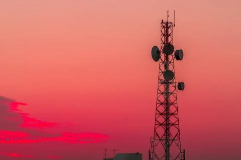 Telecommunication tower Stock Photos