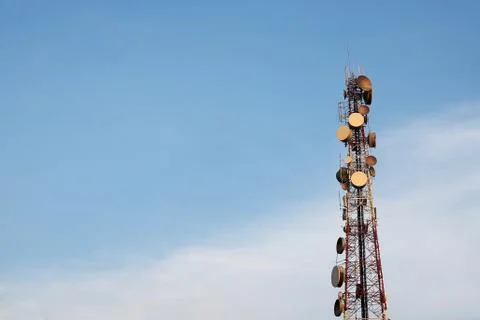 Telecommunication tower Stock Photos
