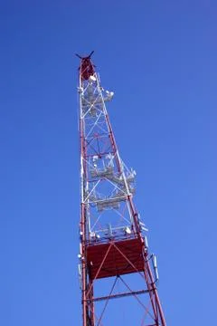 Telecommunication tower Stock Photos