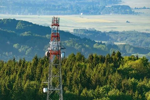 Telecommunication tower Stock Photos