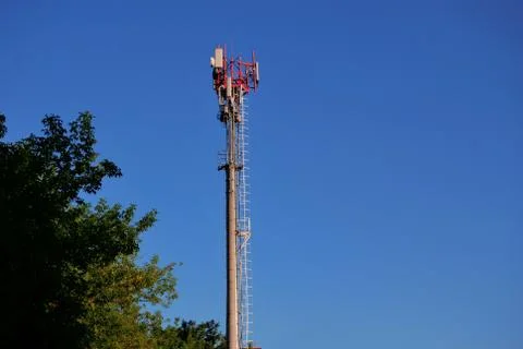 Telecommunication tower Foto stock