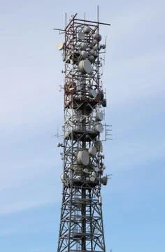 Telecommunication tower Stock Photos