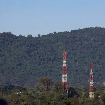 Telecommunication tower Stock-Fotos