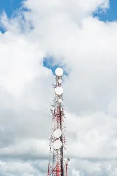 Telecommunication tower 스톡 사진