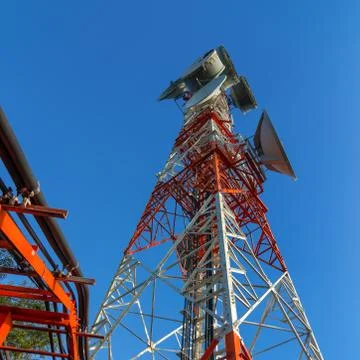 Telecommunication tower Stock Photos
