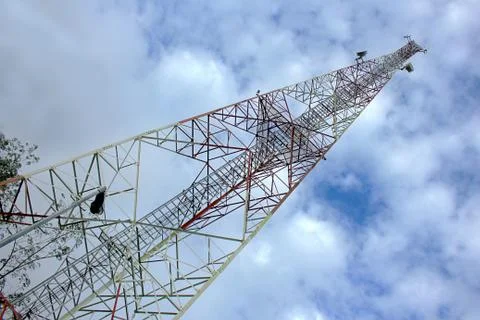 Telecommunication tower Stock Photos