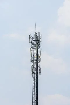 Telecommunication tower Stock Photos