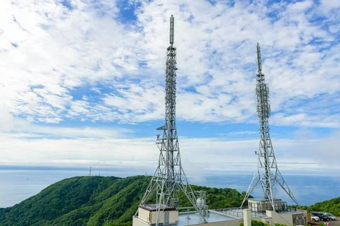 Telecommunication tower Stock Photos
