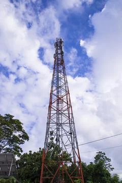 Telecommunication tower Stock Photos